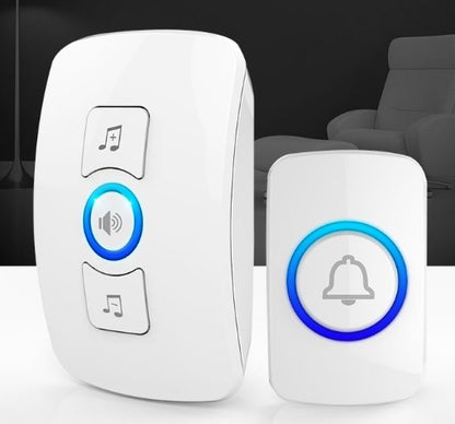 Wireless home doorbell remote with AC remote control and electronic senile caller