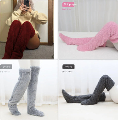 Over Knee Winter Warm High Fuzzy Long Socks