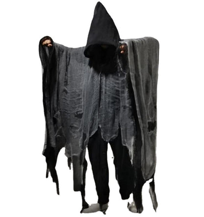 Unisex Halloween Ghost Dementors Cosplay Costume Gothic Horror Zombie Tattered Hooded Capes Day Of The Dead Party Props Cloaks